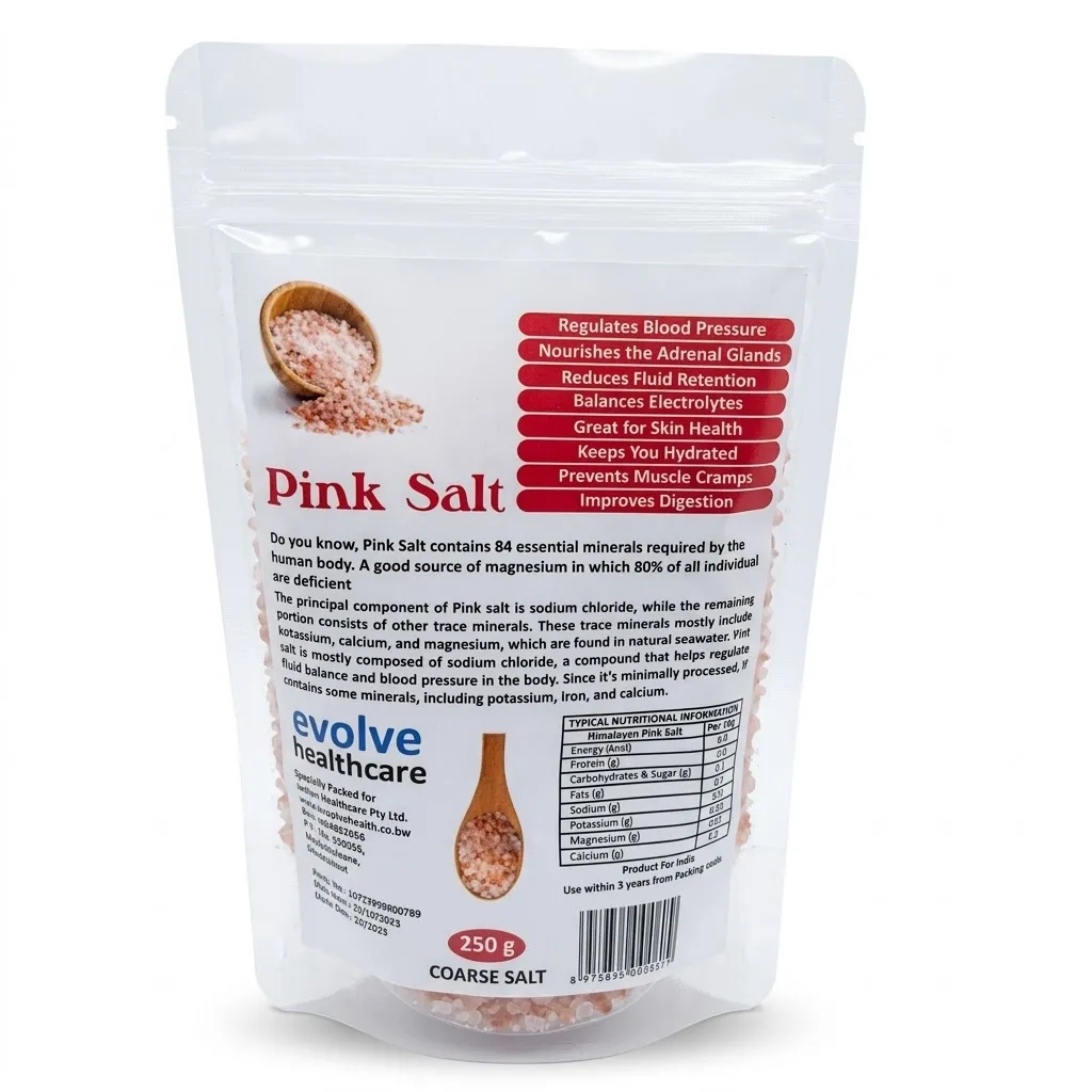 EVOLVE-COARSE PINK SALT 250G