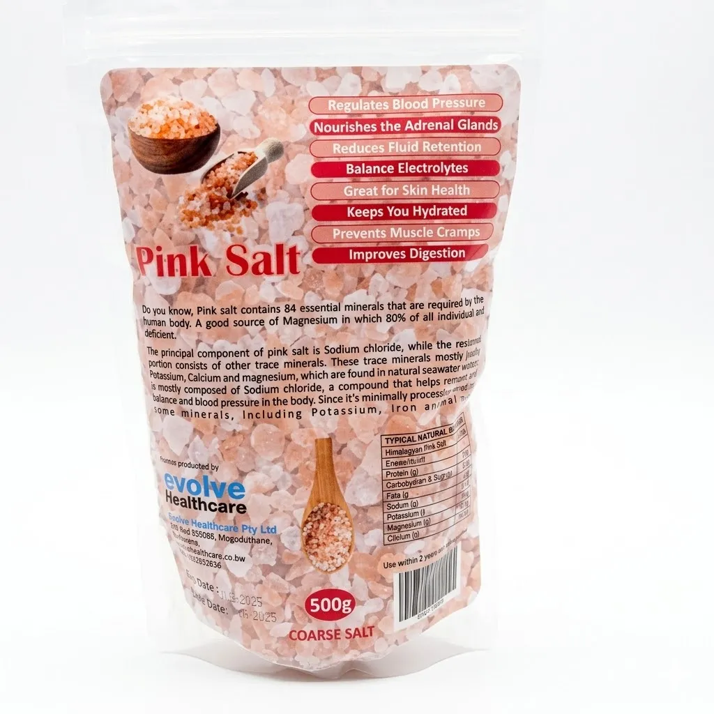 EVOLVE-COARSE PINK SALT 500G