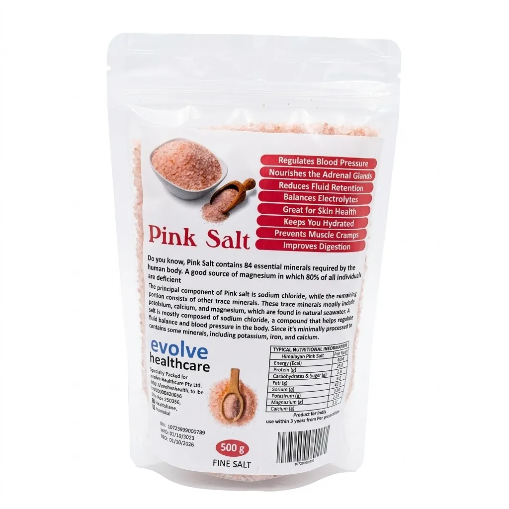 EVOLVE-FINE PINK SALT 500G